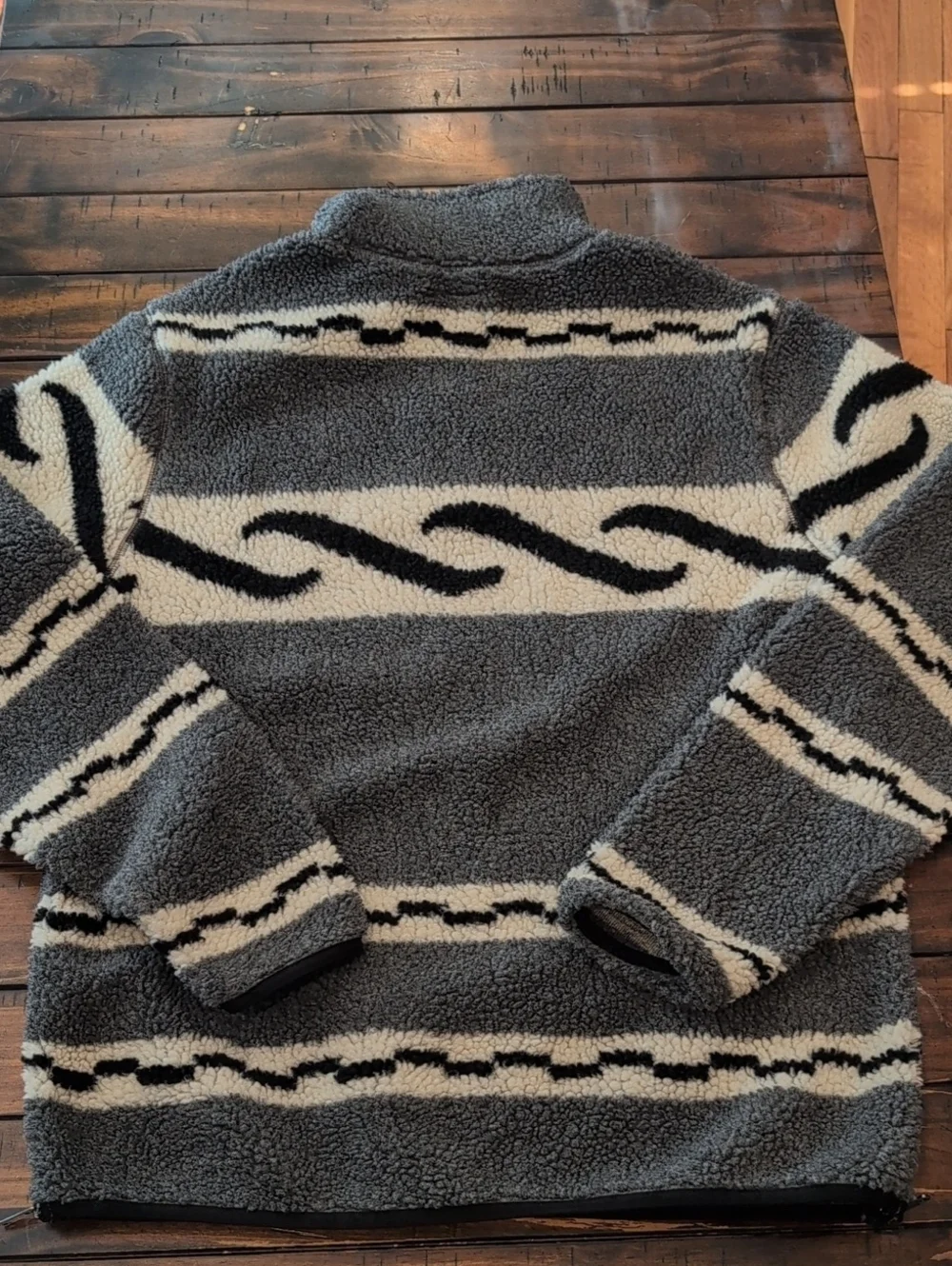 Todd Snyder Cowachan Sherpa Fleece With Elbow Patches